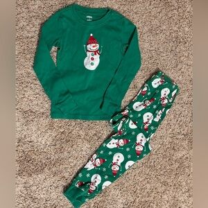 Gymboree Snowman Pajama Set - size 8